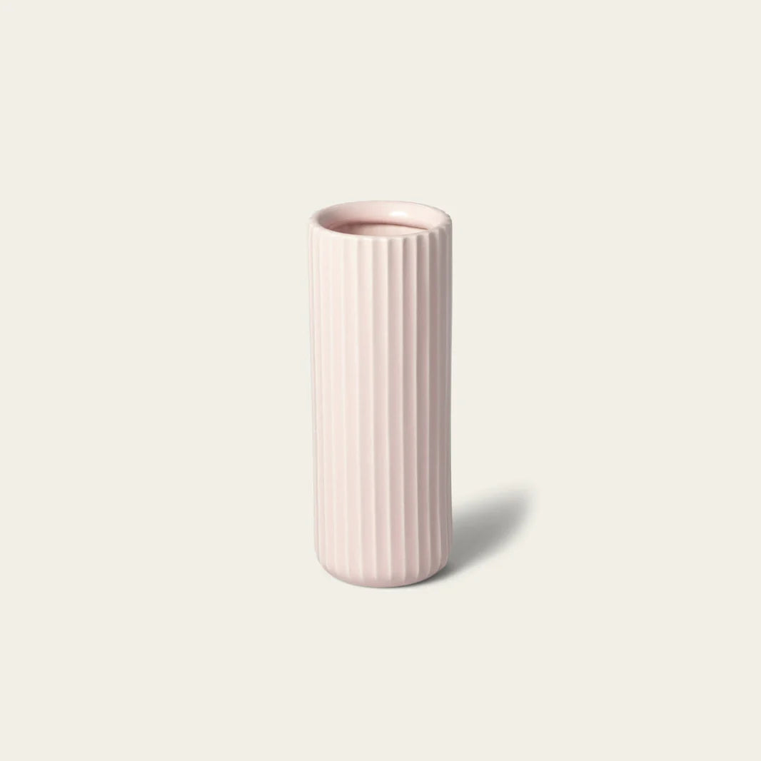 Hand-Finished Ceramic Tall Bud Vase, minimalist modern decor for stylish home interiors