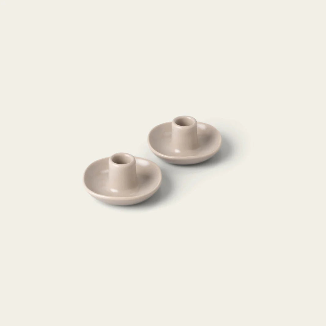 Artisan Stoneware Candle Holders, durable and modern design for stylish home decor